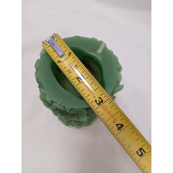 1970 Clover Candle Irish Mid Century Green Carved St. Patrick 6" Tall Chunky VNT - Picture 8 of 10